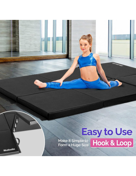 Tapete de Ejercicio Plegable Matladin 183x61x5 cm Negro