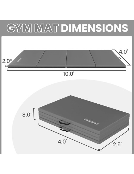 Colchoneta de Ejercicio Plegable Firma Fitness 3.05m x 1.22m