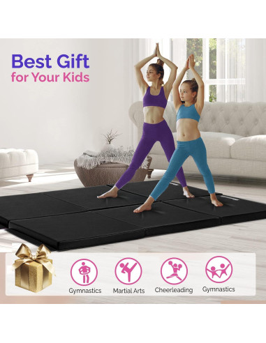 Tapete de Ejercicio Plegable Matladin 183x61x5 cm Negro