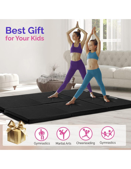 Tapete de Ejercicio Plegable Matladin 183x61x5 cm Negro