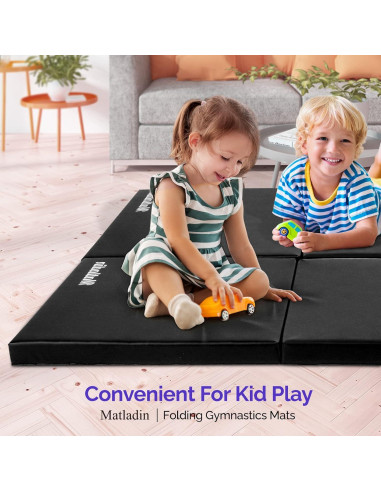 Tapete de Ejercicio Plegable Matladin 183x61x5 cm Negro