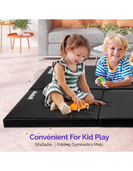 Tapete de Ejercicio Plegable Matladin 183x61x5 cm Negro