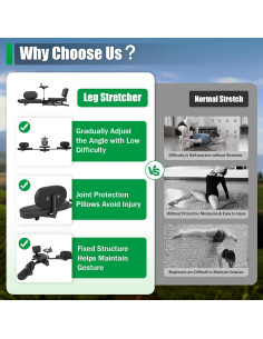 Estirador de Piernas BBinmine Ajustable 180 para Yoga y Danza 2