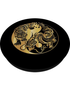 PopSockets PopGrip Yin Yang Tigre Dragón Oro Intercambiable 2