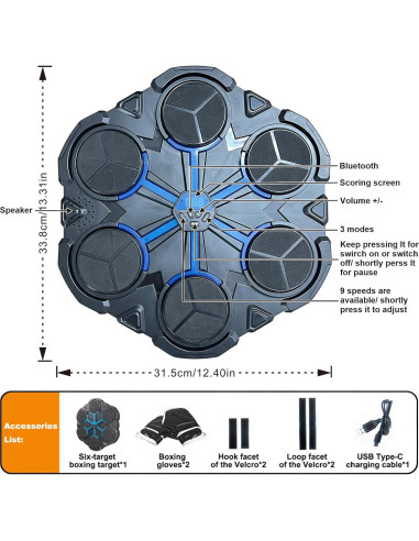 Máquina de Boxeo Musical DREMECH 0011 para Niños - Entrenamiento en Casa