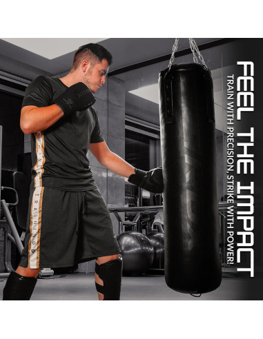 Guantes de Boxeo RDX-BMR-F6MW, Cuero Maya, Medianos, Unisex