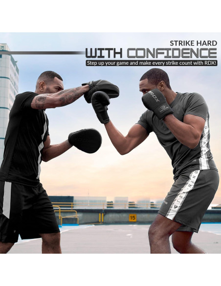 Guantes de Boxeo RDX-BMR-F6MW, Cuero Maya, Medianos, Unisex