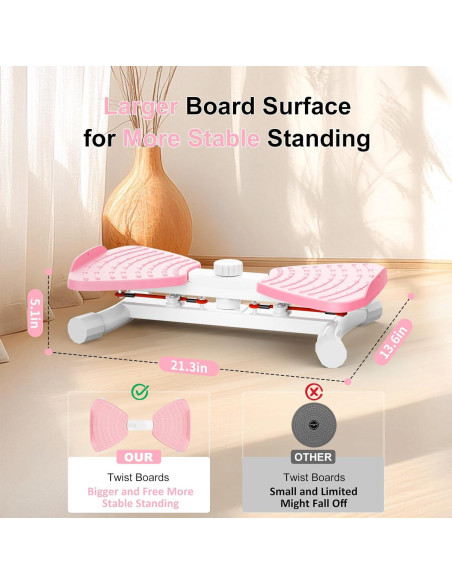 Máquina de Abdominales Zieuyend Waist Twister Rosa 136 kg