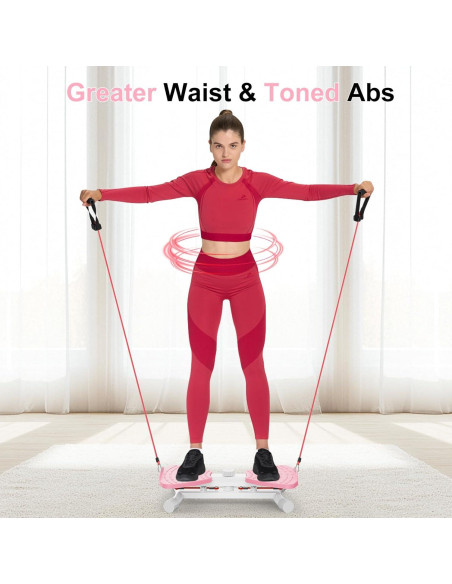 Máquina de Abdominales Zieuyend Waist Twister Rosa 136 kg