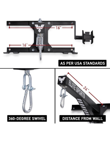 Soporte de Bolsa de Boxeo Elite Sports ET-PUNB-BRKT 68.18 kg
