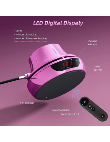Cuerda de Saltar Electrónica MOSHAINE con Contador LED y Ajuste de Velocidad