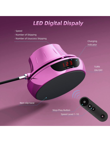 Cuerda de Saltar Electrónica MOSHAINE con Contador LED y Ajuste de Velocidad