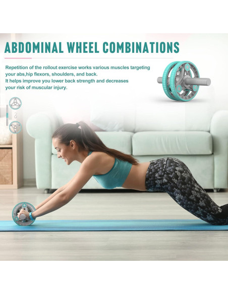 Rueda de Rodillo Abdominal Elevens 14-en-1 para Ejercicio en Casa