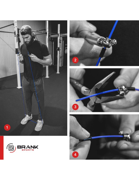 Pack 2 Cuerdas de Acero BRANK 3.66m para Saltar - Rosa