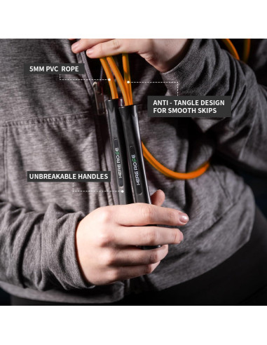 Cuerda de Saltar Ajustable CutS PVC 3.05m para Boxeo y Cardio