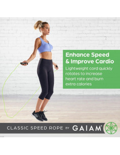 Cuerda de Saltar Gaiam Ajustable 2.74m para Fitness Unisex 2