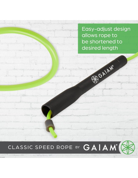 Cuerda de Saltar Gaiam Ajustable 2.74m para Fitness Unisex