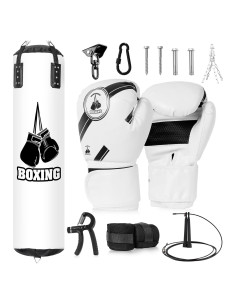 Saco de Boxeo Zovcsxn 4 pies + Guantes 12 oz + Accesorios