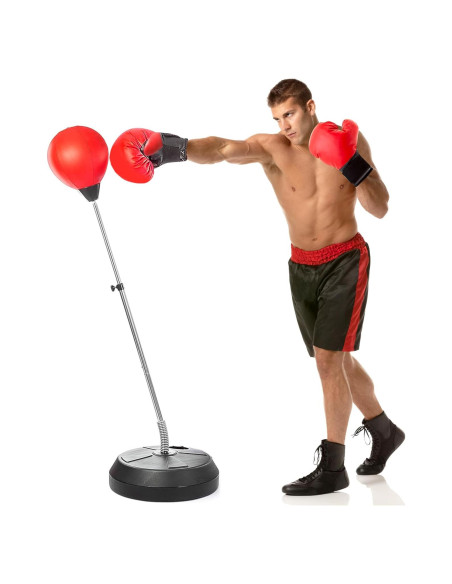 Saco de Boxeo AUZOSL con Soporte Ajustable y Guantes