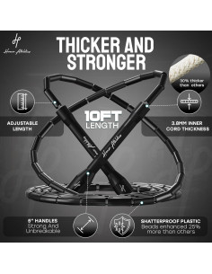 Cuerda de Salto Honor Athletics 2.0 Ajustable 3.05m Negra 2