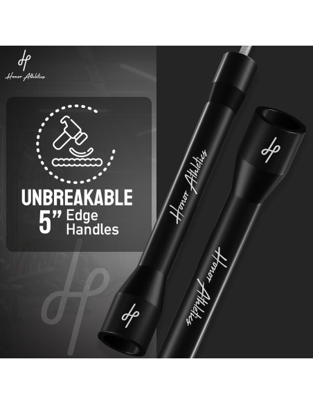 Cuerda de Salto Honor Athletics 2.0 Ajustable 3.05m Negra