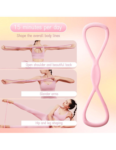 Banda de Resistencia Figura 8 Genérico 6.8 kg Rosa