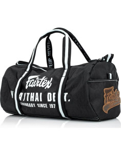 Bolsa de Gimnasio Fairtex BAG9 Retro Cilíndrica Negra 2