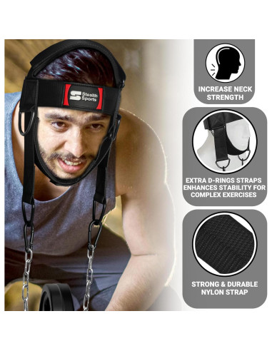 Arnés de Cuello Ajustable Stealth Sports 88cm Neopreno Acolchado