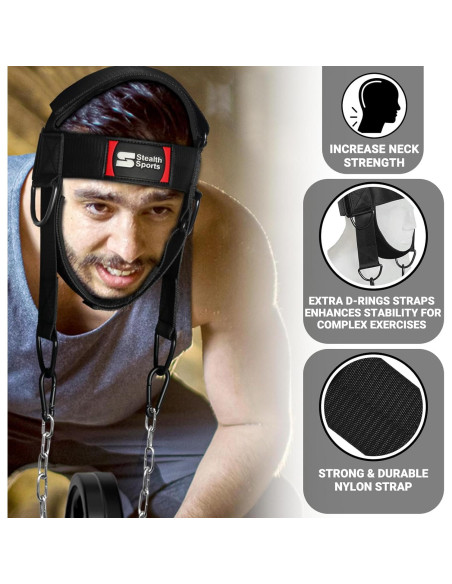 Arnés de Cuello Ajustable Stealth Sports 88cm Neopreno Acolchado