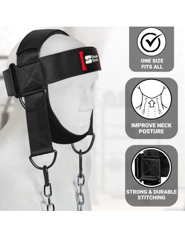Arnés de Cuello Ajustable Stealth Sports 88cm Neopreno Acolchado