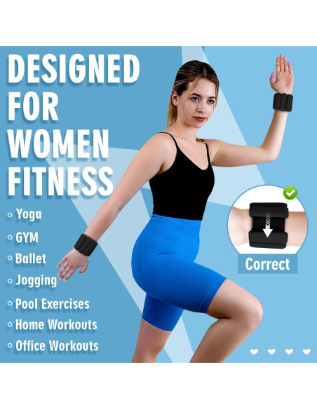 Pesas de Muñeca Ajustables Grednfhat 0.45 kg - 2 Pack