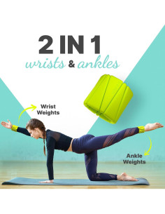 Pesas de Muñeca y Tobillo DIBIWAY 0.91 kg para Mujeres 2