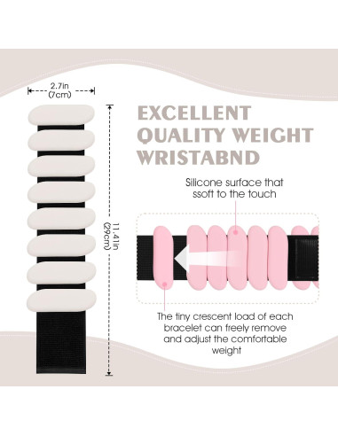Pesas de Muñeca Grednfhat 0.9 kg Ajustables para Fitness