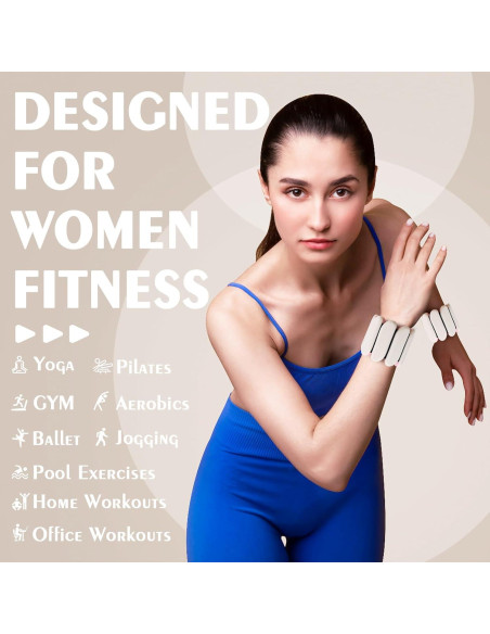 Pesas de Muñeca Grednfhat 0.9 kg Ajustables para Fitness