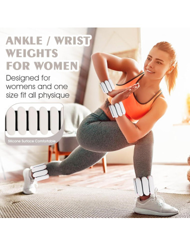 Pesas de Muñeca Grednfhat 0.9 kg Ajustables para Fitness