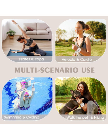 Pesas de Muñeca Grednfhat 0.9 kg Ajustables para Fitness