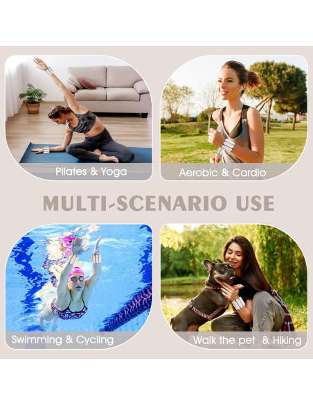 Pesas de Muñeca Grednfhat 0.9 kg Ajustables para Fitness