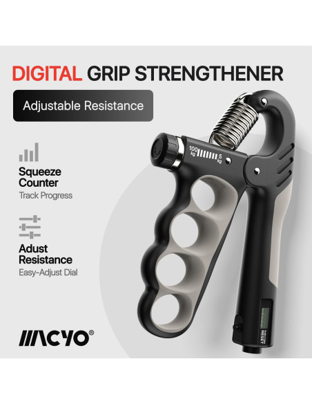 Entrenador de Fuerza de Agarre MACYO Ajustable 5-100kg