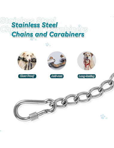 Clip de Seguridad para Collar de Perro Ozzynods 20.32 cm Acero Inoxidable