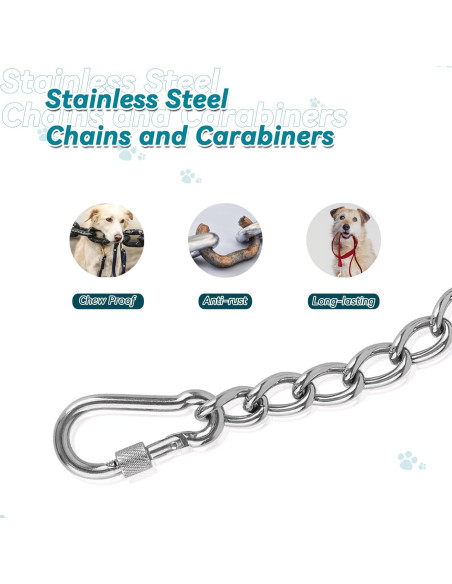 Clip de Seguridad para Collar de Perro Ozzynods 20.32 cm Acero Inoxidable