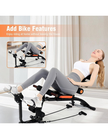 Banco de Entrenamiento Abdominal KBQ Ajustable Plegable 136kg