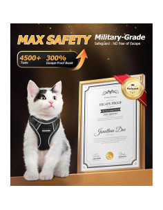 Arnés y Correa para Gato Halypet H600 Pro - Pequeño Negro 2