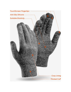 Guantes de Invierno TRENDOUX Unisex Táctiles Antideslizantes 2