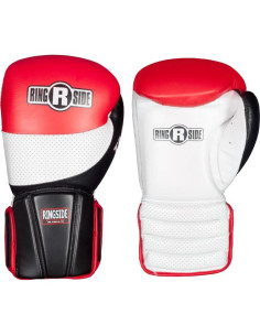 Guantes de Boxeo Ringside Coach Spar Mitt 14 oz Cuero Rojo 2