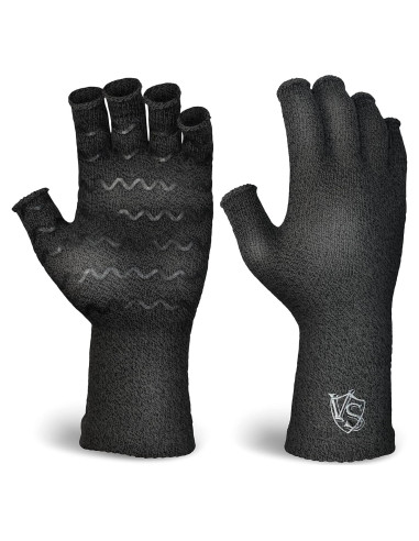 Guantes de Compresión sin Dedos Vital Silver para Artritis - X-Grande