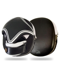 Focus Pad UFG Cuero Genuino Negro y Blanco - Entrenamiento MMA