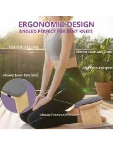 Banco de Meditación Plegable SuperRC de Bambú 12.7x33cm