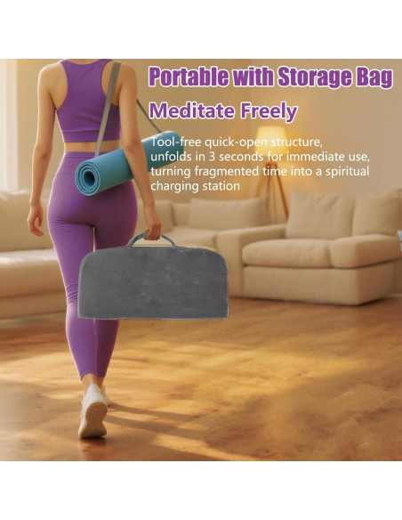 Banco de Meditación Plegable SuperRC de Bambú 12.7x33cm