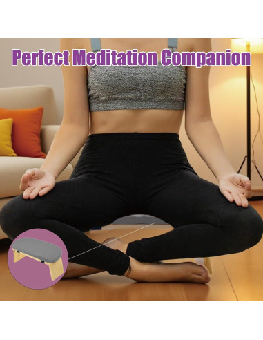 Banco de Meditación Plegable SuperRC de Bambú 12.7x33cm