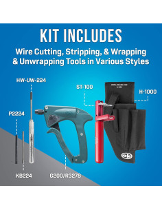 Kit de Envoltura de Cables Eléctricos Jonard WWK-1 22-24 AWG 2